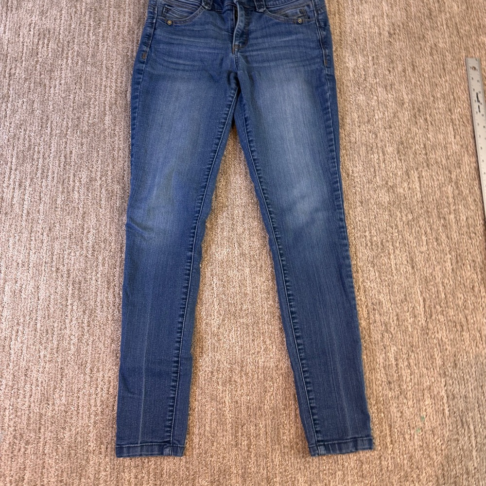 Democracy Ab solution Skinny Jeans Blue Medium Wash Stretch Denim Size 2